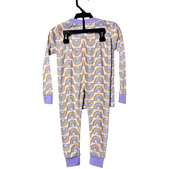 Wonder Nation Two Piece Toddler Matching Sleep Rainbow Patterned Pajama Set NWT - Picture 1 of 7